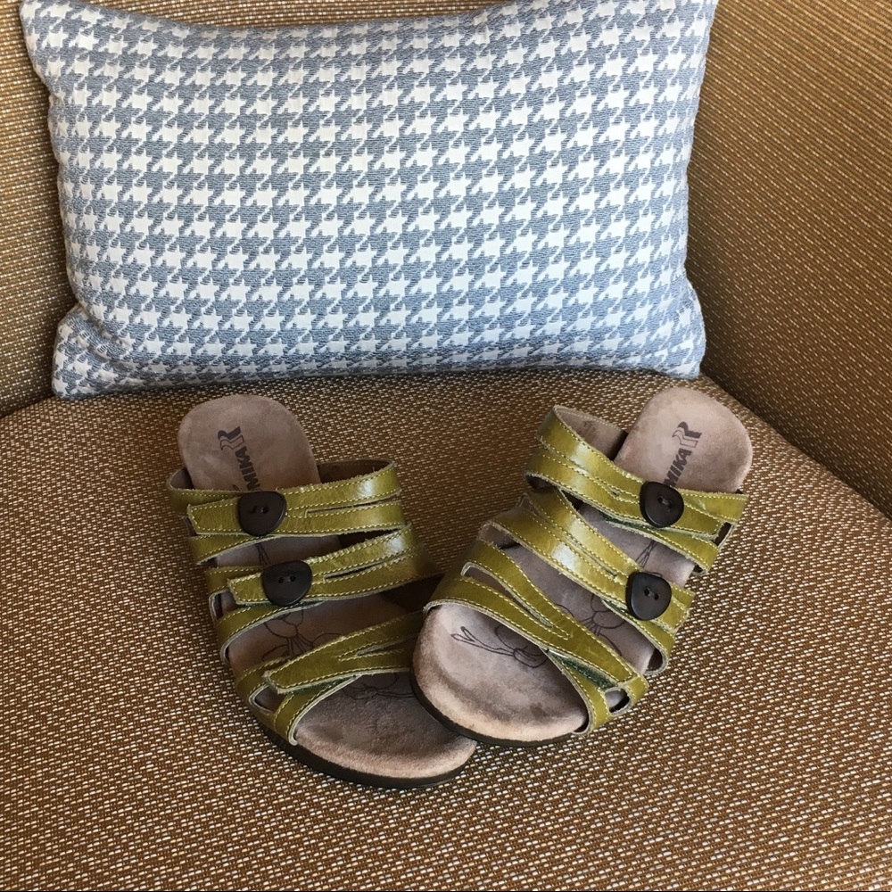 Romika Green Sandals, sz 37, 7